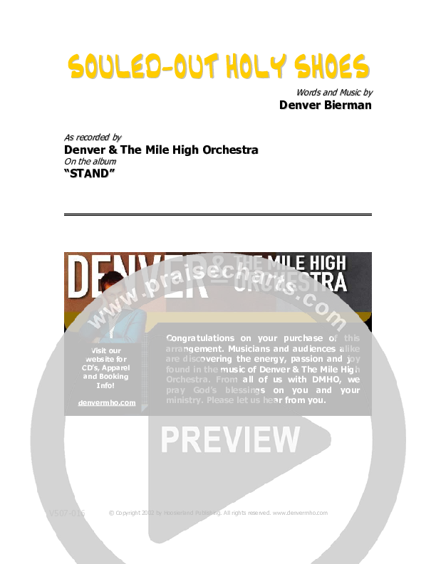 Souled-Out Holy Shoes Cover Sheet (Denver Bierman)
