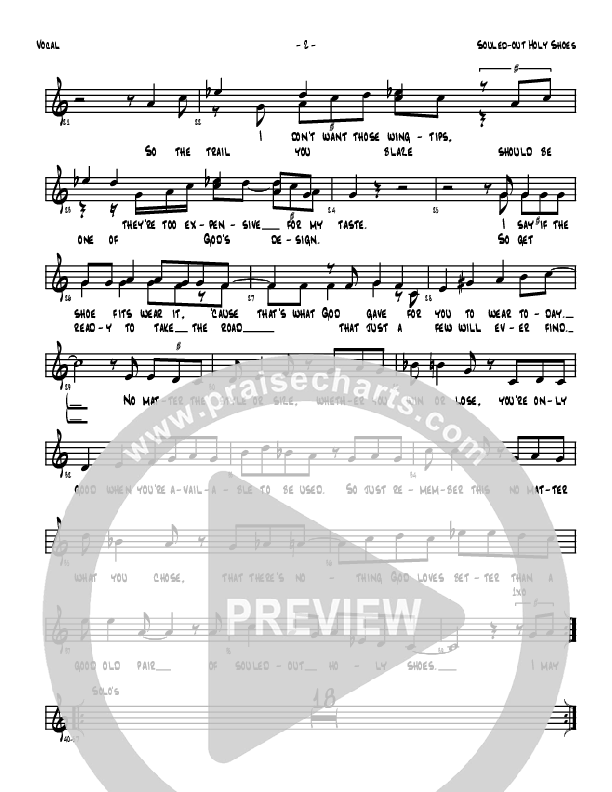Souled-Out Holy Shoes Lead Sheet (Denver Bierman)