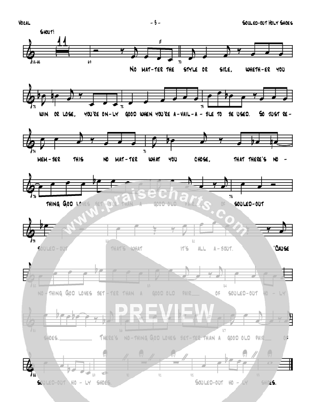 Souled-Out Holy Shoes Lead Sheet (Denver Bierman)