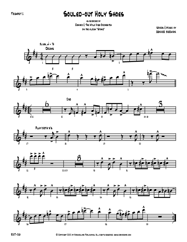Souled-Out Holy Shoes Trumpet 1 (Denver Bierman)
