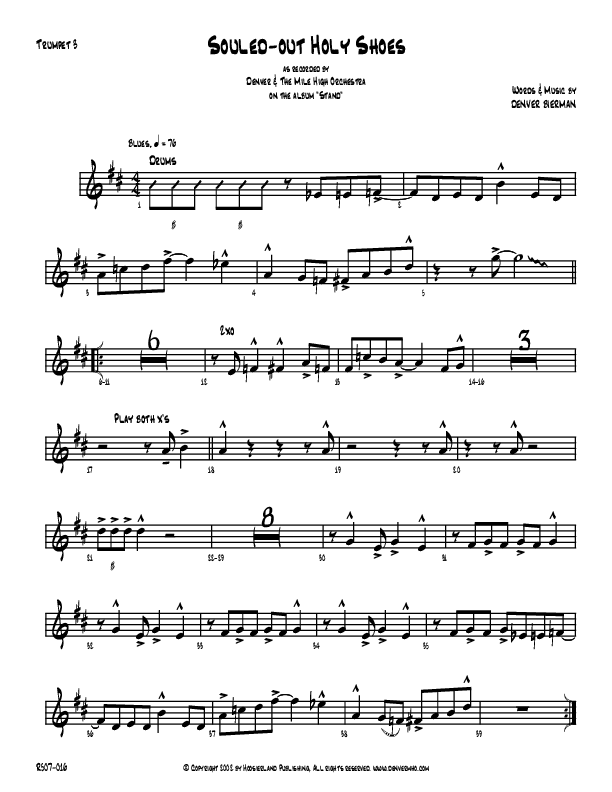 Souled-Out Holy Shoes Trumpet 3 (Denver Bierman)