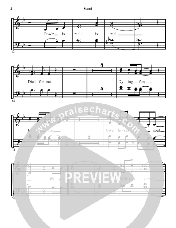 Stand Choir Sheet (Denver Bierman)
