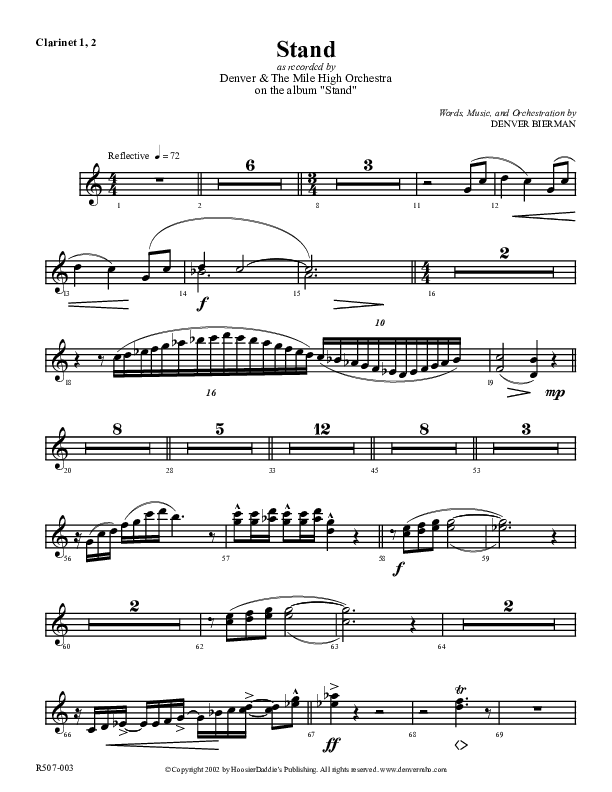 Stand Clarinet (Denver Bierman)