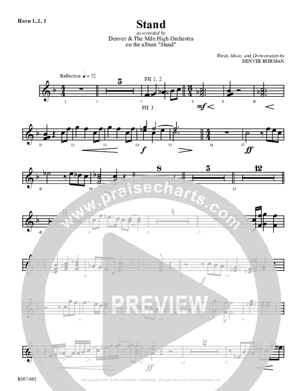 Stand French Horn 1/2 (Denver Bierman)