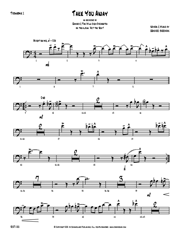Take You Away Trombone 1 (Denver Bierman)
