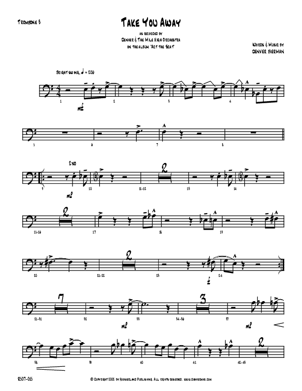 Take You Away Trombone 3 (Denver Bierman)