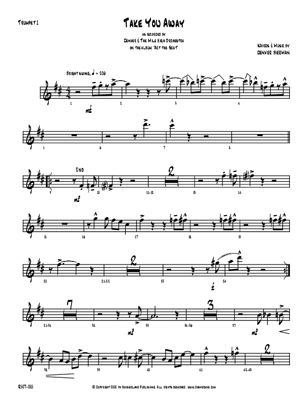 Take You Away Trumpet 1 (Denver Bierman)