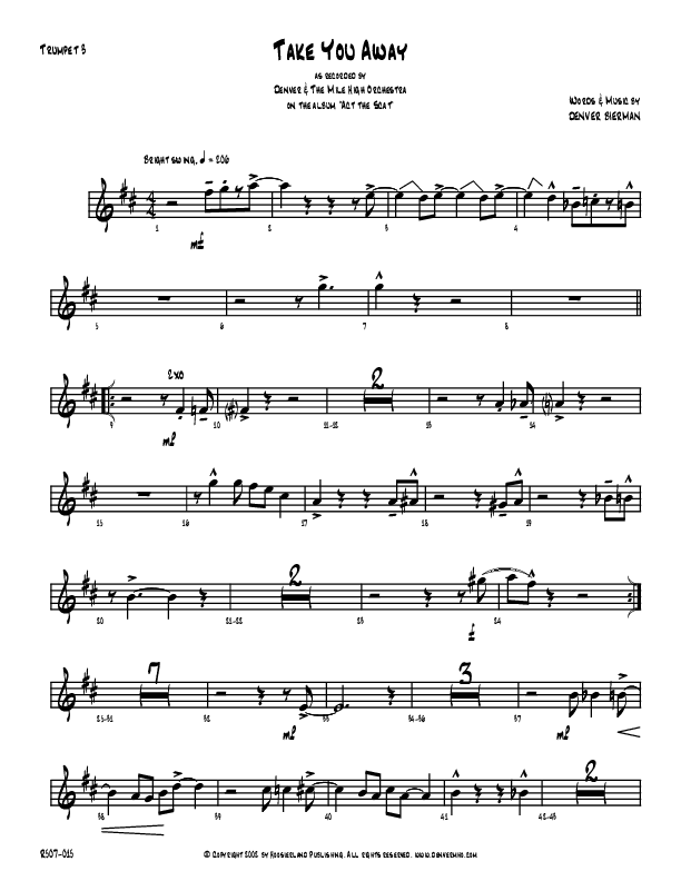 Take You Away Trumpet 3 (Denver Bierman)