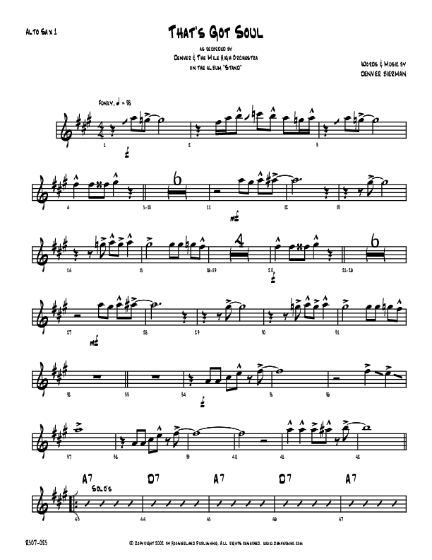 That's Got Soul Alto Sax 1/2 (Denver Bierman)