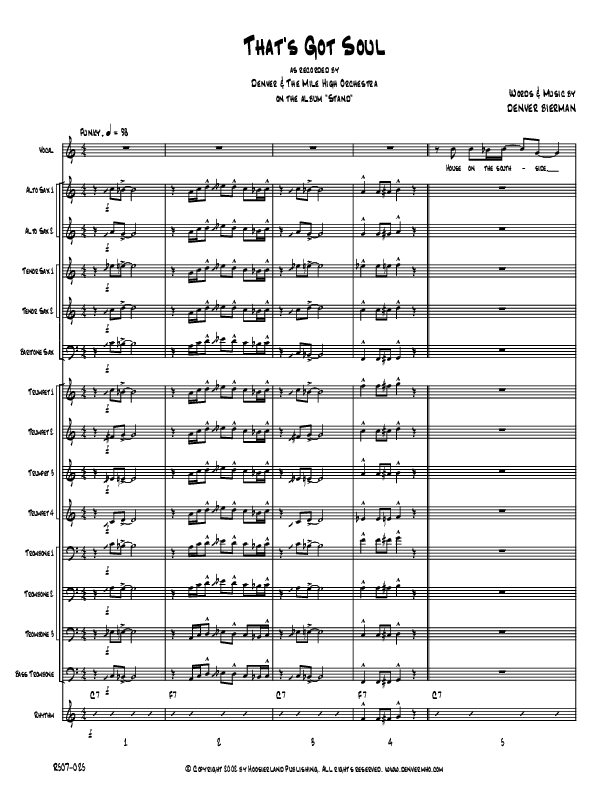 That's Got Soul Conductor's Score (Denver Bierman)