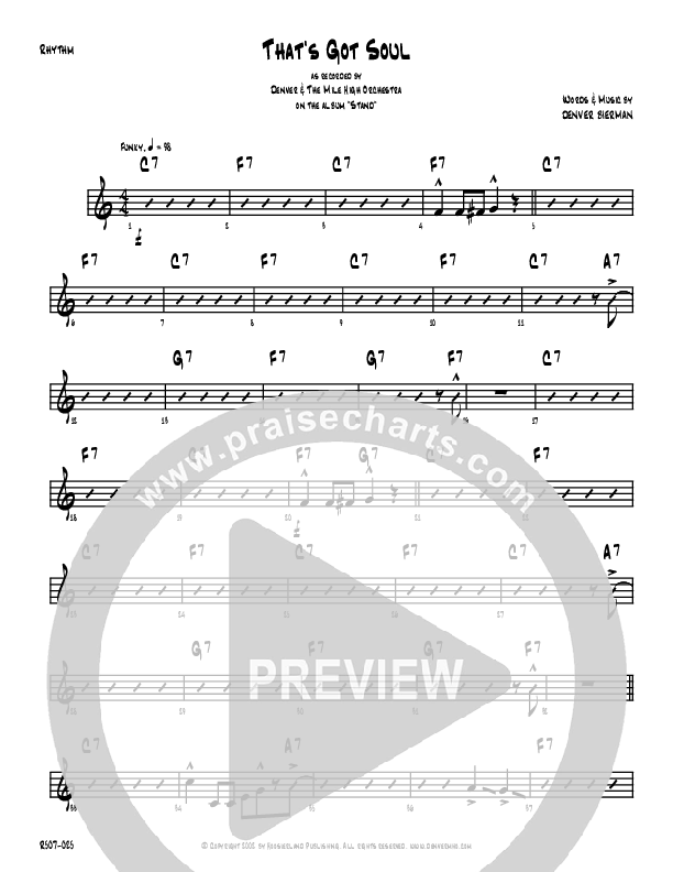 That's Got Soul Rhythm Chart (Denver Bierman)