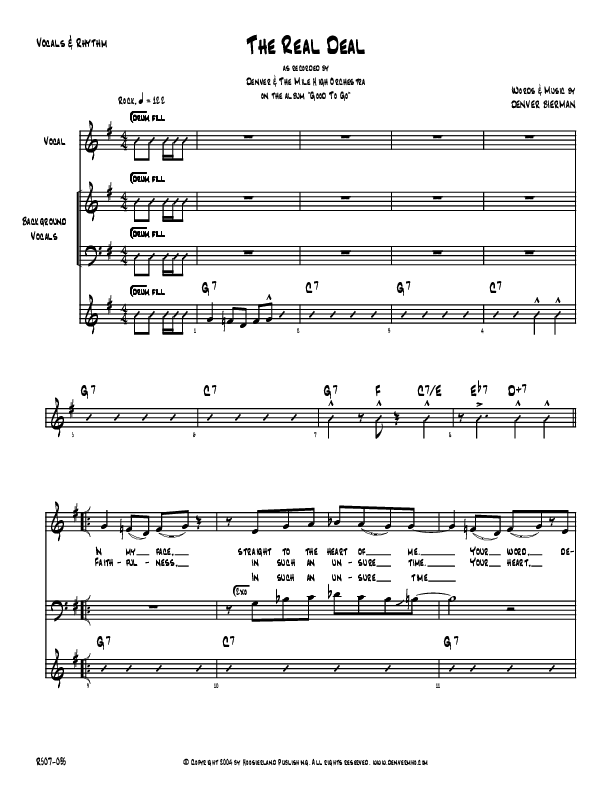 The Real Deal Rhythm/Vocal (Denver Bierman)