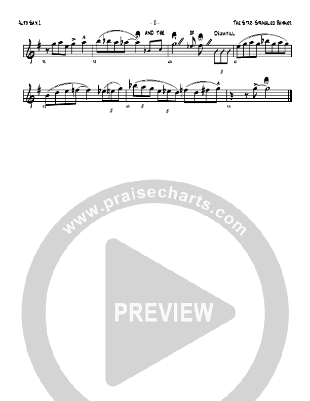 The Star-Spangled Banner Alto Sax 1/2 (Denver Bierman)