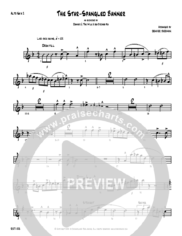 The Star-Spangled Banner Alto Sax 1/2 (Denver Bierman)