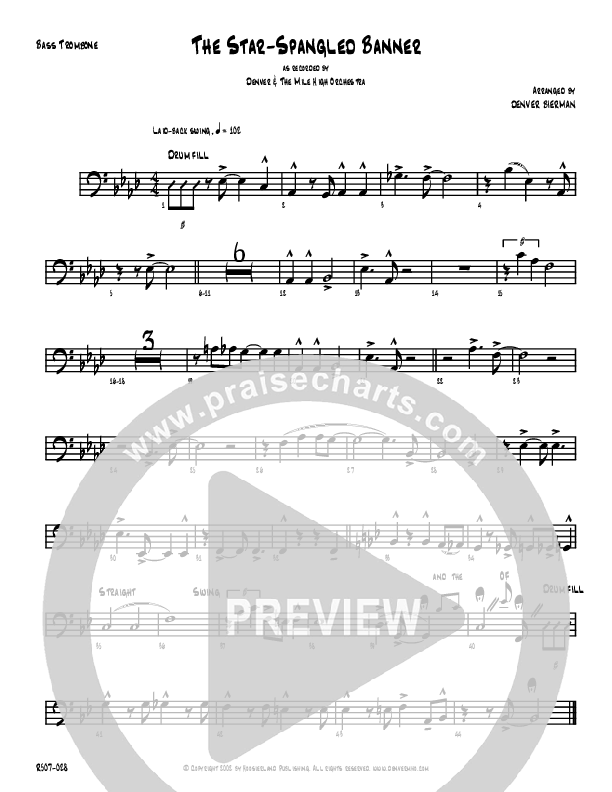 The Star-Spangled Banner Bass Trombone (Denver Bierman)