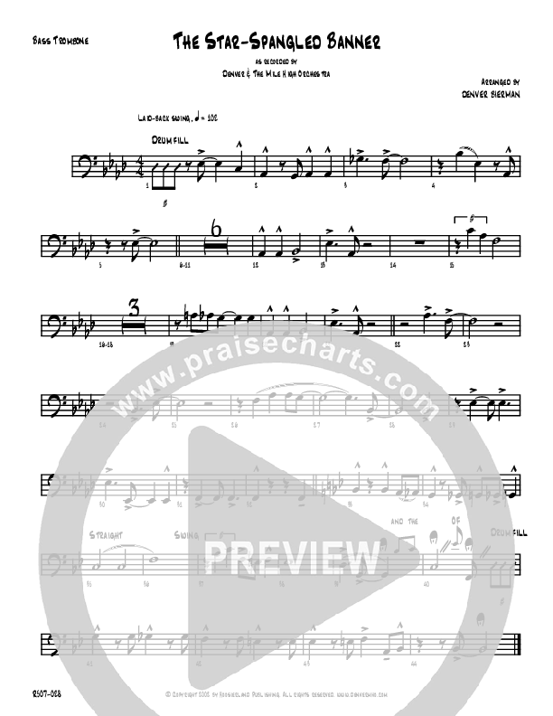 The Star-Spangled Banner Bass Trombone (Denver Bierman)