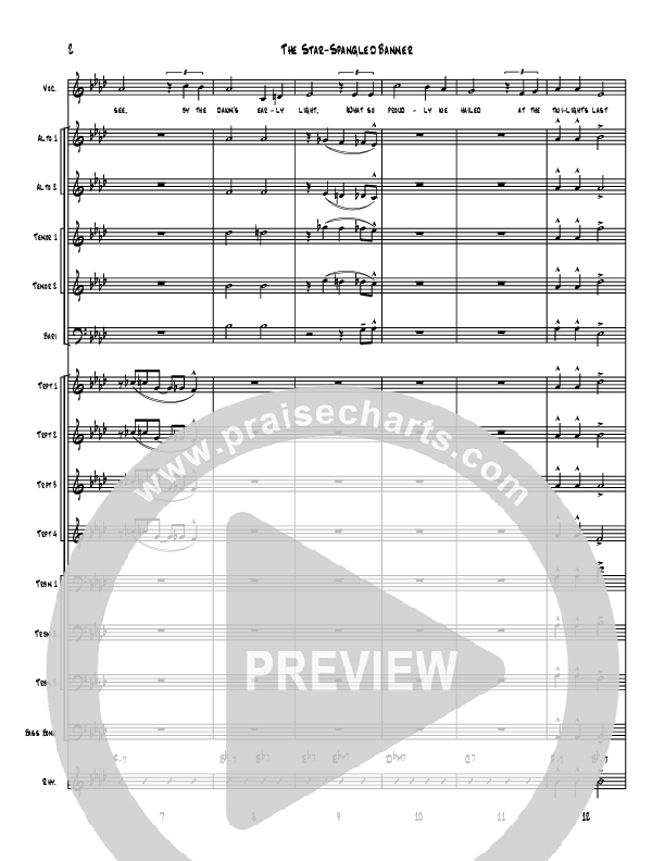 The Star-Spangled Banner Conductor's Score (Denver Bierman)