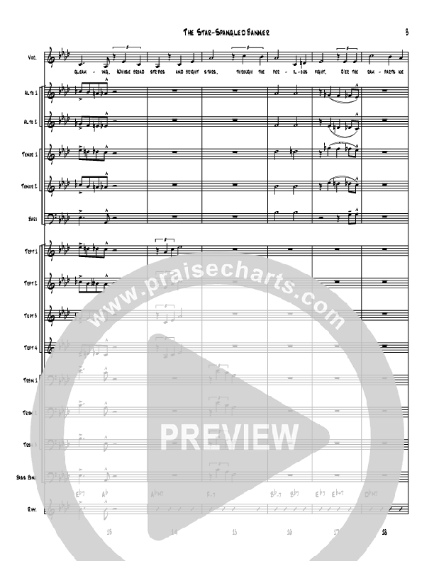 The Star-Spangled Banner Conductor's Score (Denver Bierman)