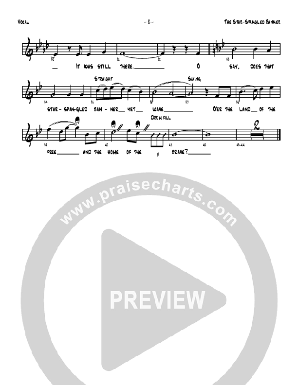 The Star-Spangled Banner Lead Sheet (Denver Bierman)