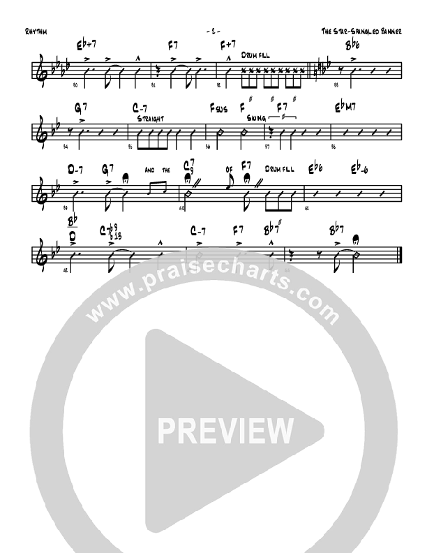The Star-Spangled Banner Rhythm Chart (Denver Bierman)