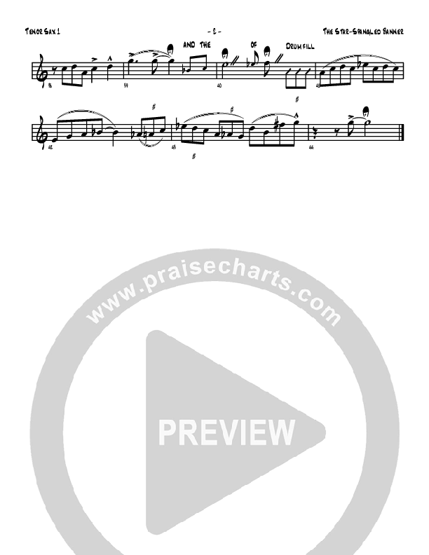 The Star-Spangled Banner Tenor Sax 1/2 (Denver Bierman)