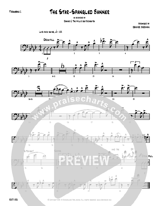 The Star-Spangled Banner Trombone 1 (Denver Bierman)