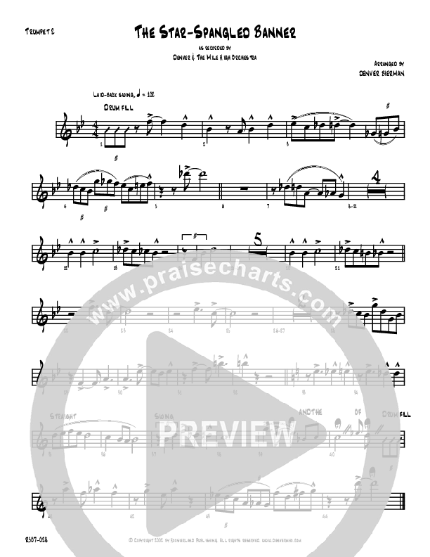The Star-Spangled Banner Trumpet 2 (Denver Bierman)