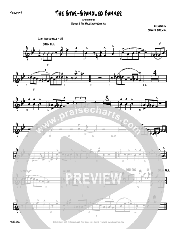 The Star-Spangled Banner Trumpet 3 (Denver Bierman)