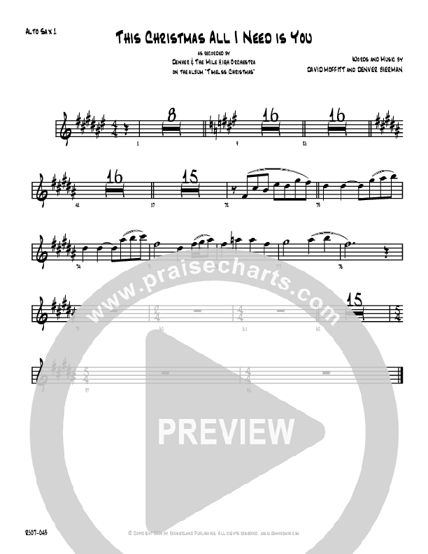 This Christmas All I Need Alto Sax (Denver Bierman)