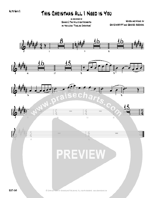 This Christmas All I Need Alto Sax (Denver Bierman)