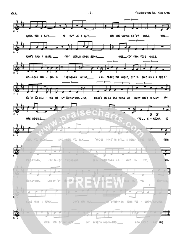 This Christmas All I Need Lead Sheet (Denver Bierman)