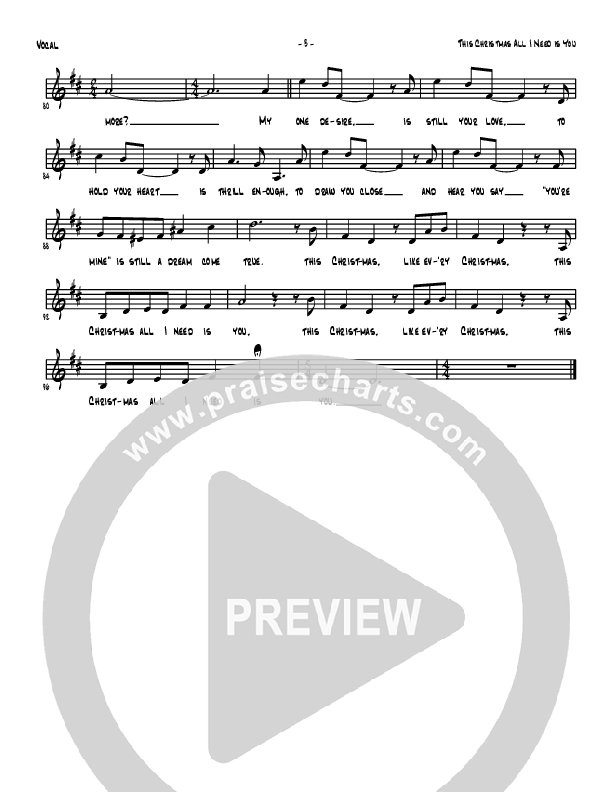 This Christmas All I Need Lead Sheet (Denver Bierman)