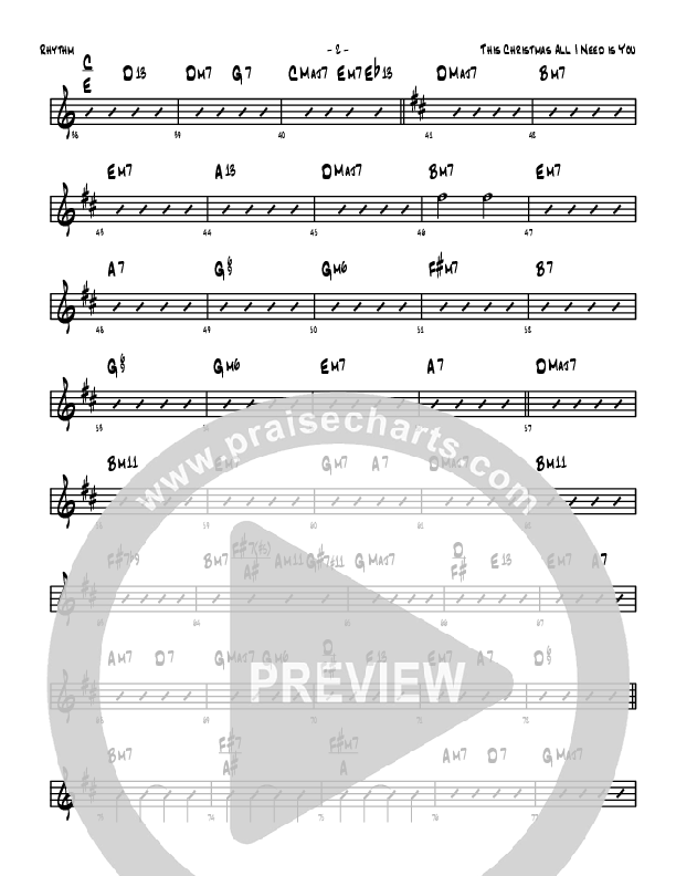 This Christmas All I Need Rhythm Chart (Denver Bierman)