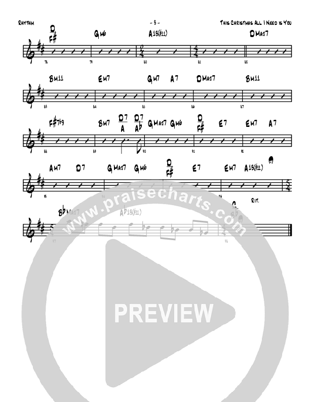 This Christmas All I Need Rhythm Chart (Denver Bierman)