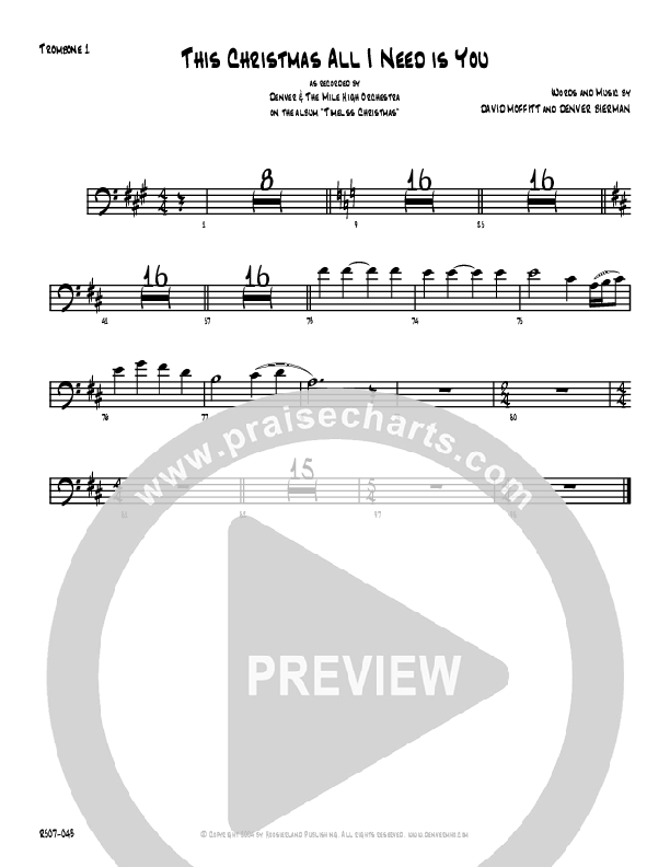 This Christmas All I Need Trombone 1 (Denver Bierman)