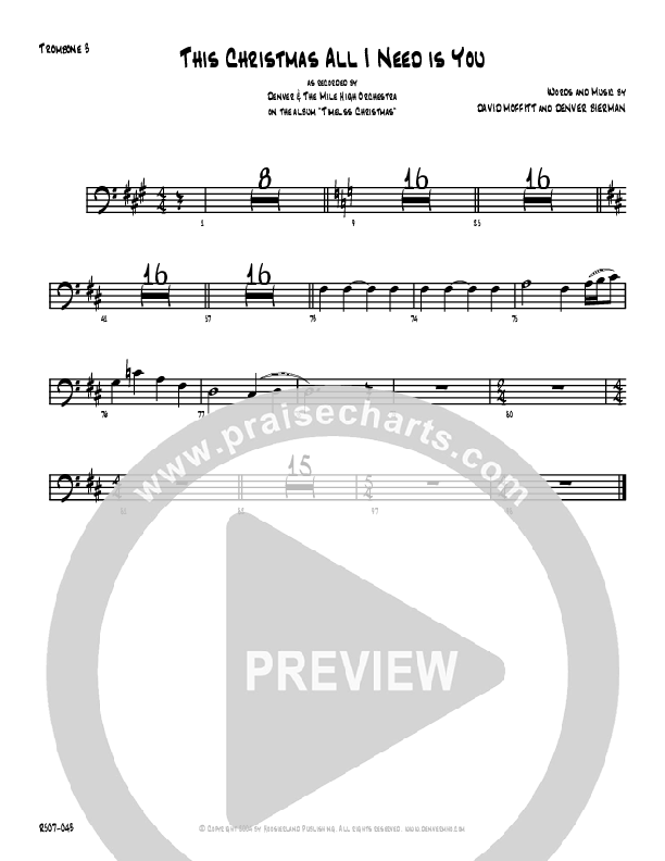 This Christmas All I Need Trombone 3 (Denver Bierman)