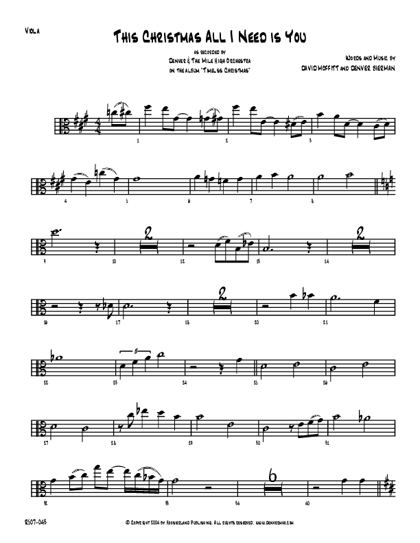 This Christmas All I Need Viola (Denver Bierman)