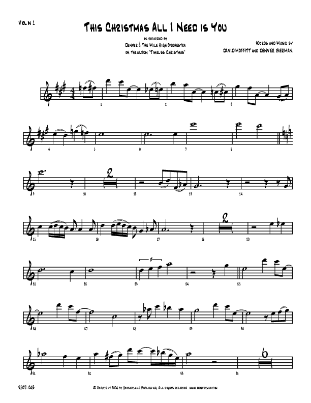 This Christmas All I Need Violin 1 (Denver Bierman)