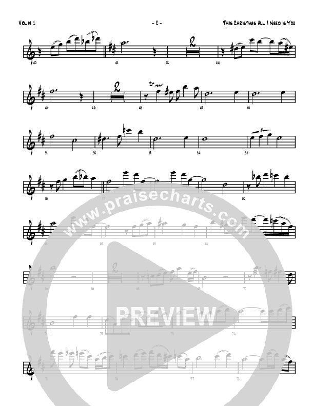 This Christmas All I Need Violin 1 (Denver Bierman)