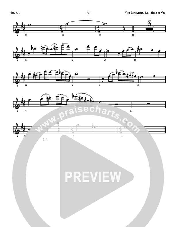 This Christmas All I Need Violin 1 (Denver Bierman)