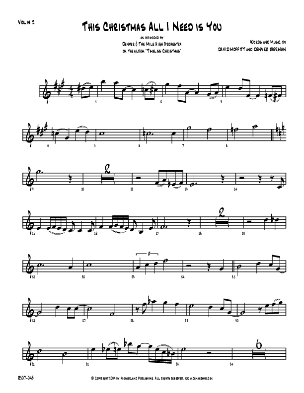 This Christmas All I Need Violin 2 (Denver Bierman)