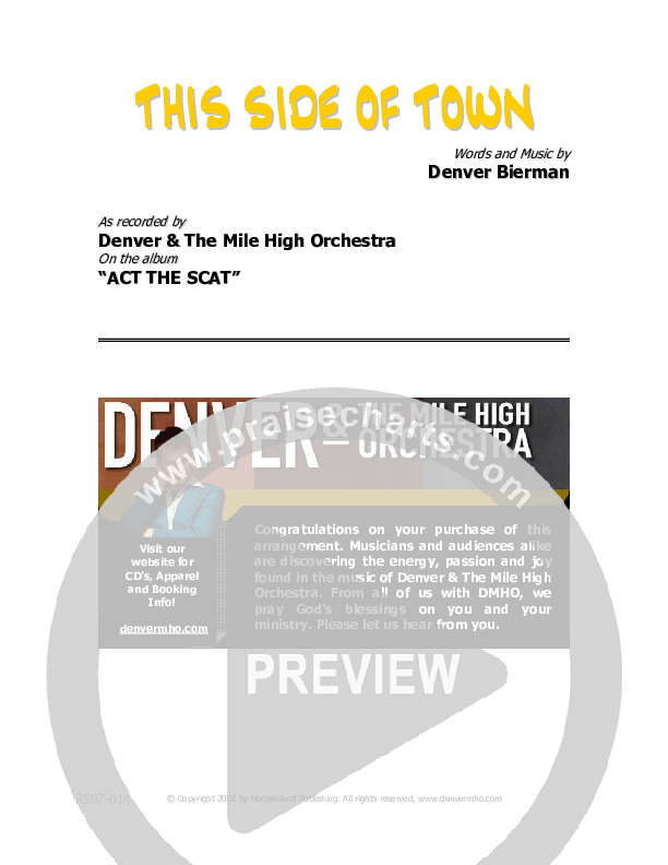 This Side Of Town Cover Sheet (Denver Bierman)