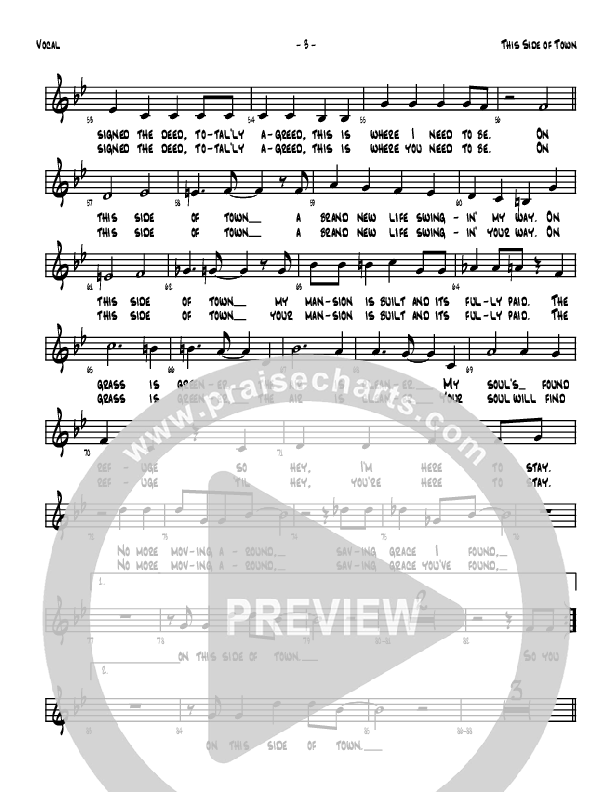 This Side Of Town Lead Sheet (Denver Bierman)