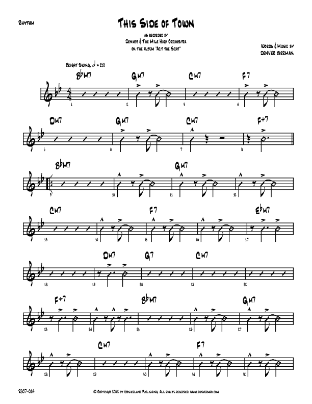 This Side Of Town Rhythm Chart (Denver Bierman)