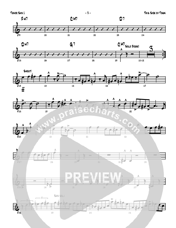 This Side Of Town Tenor Sax 1/2 (Denver Bierman)