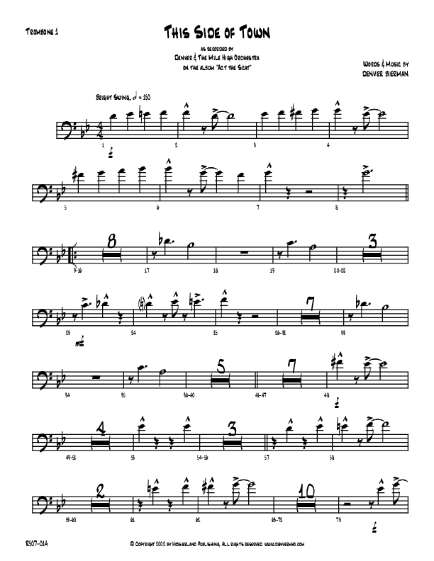 This Side Of Town Trombone 1 (Denver Bierman)