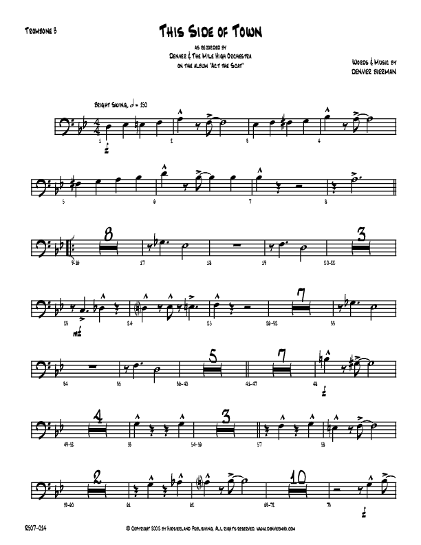 This Side Of Town Trombone 3 (Denver Bierman)