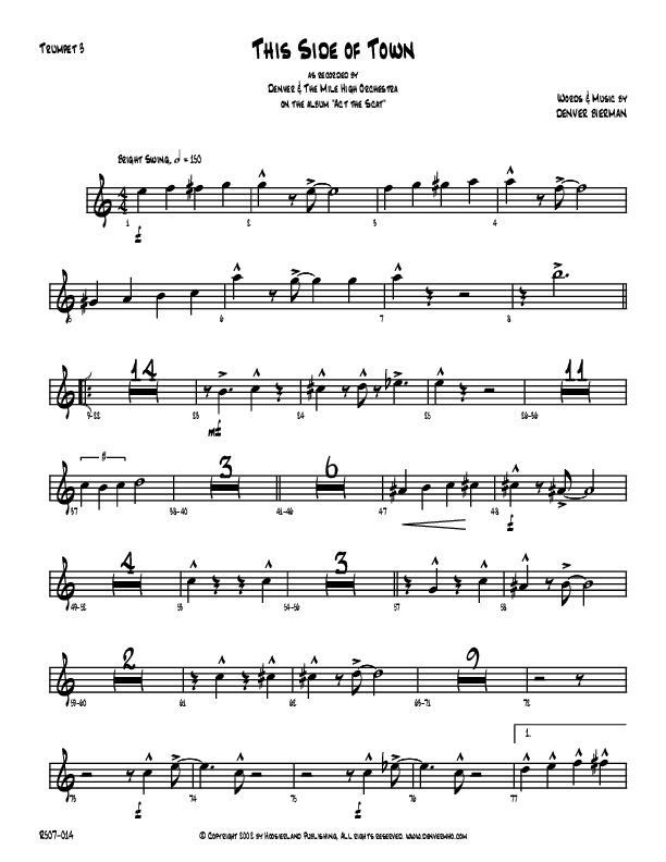 This Side Of Town Trumpet 3 (Denver Bierman)