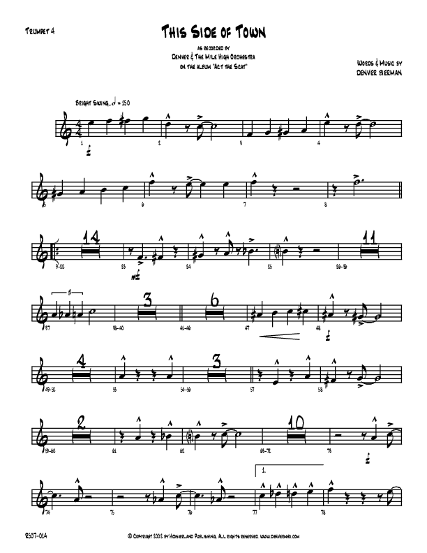 This Side Of Town Trumpet (Denver Bierman)