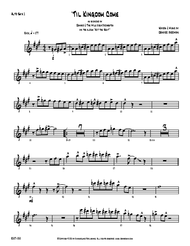Till Kingdom Come Alto Sax 1/2 (Denver Bierman)